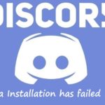 Ошибка Installation has failed Discord